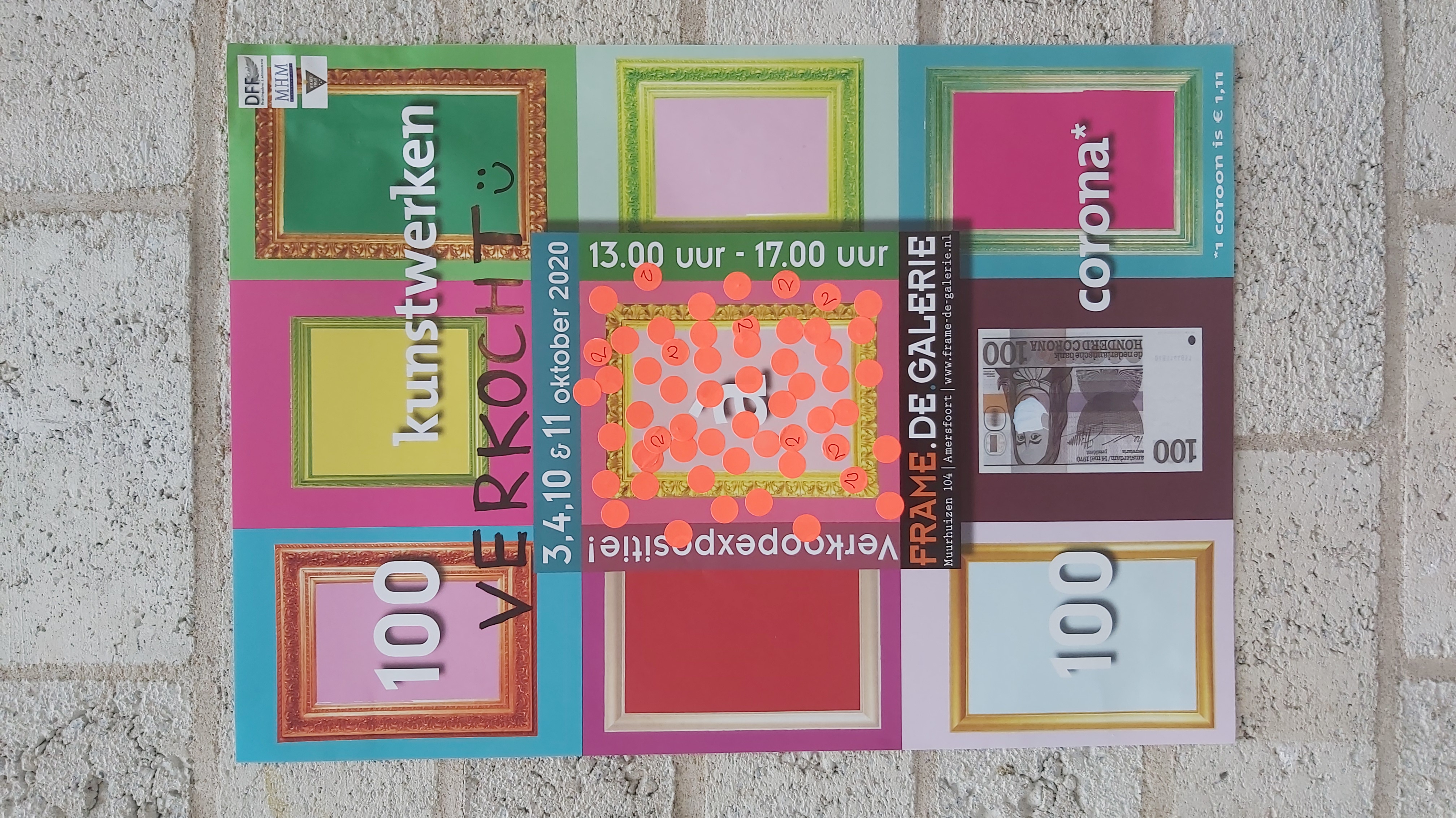 100 corona voor een kunstwerk